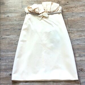 New Giambattista Valli Cream Wool Silk Blend Dress
